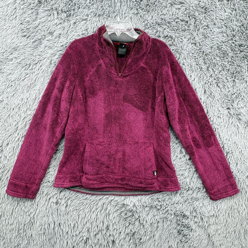 The North Face Jacket Womens Medium Mossbud Acadia Quarter Zip Fleece Purple